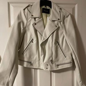 Cream faux leather jacket, NWT purchased from VICI
